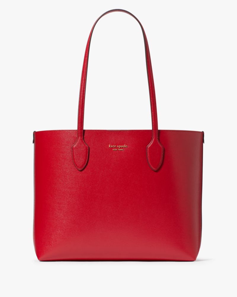 Kate Spade,Bleecker Stencil Hearts Pop Large Tote,Perfect Cherry