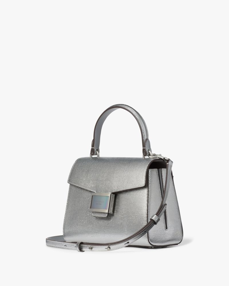 Katy Lizard-embossed Small Top-handle Bag