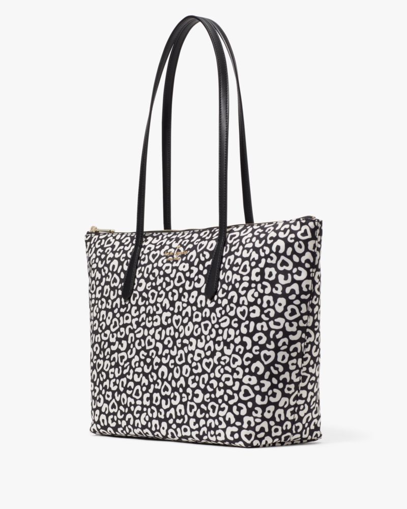 Kate Spade,Kitt Leopard Large Tote,Black Multi