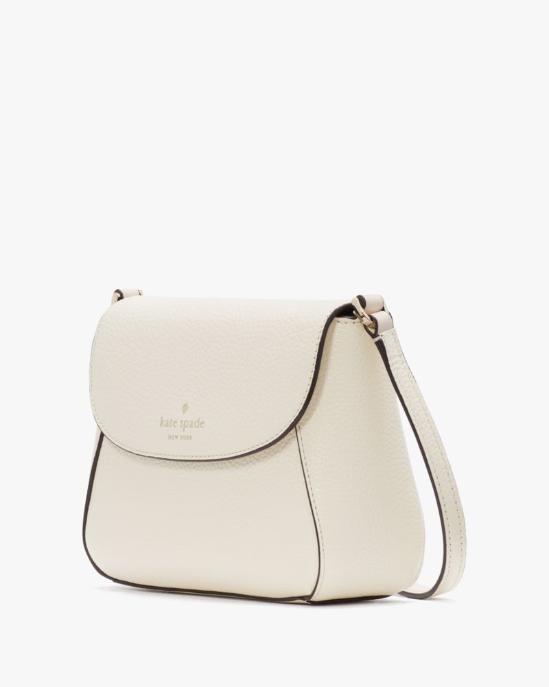 Kate Spade,Monica Small Flap Crossbody,Lining Leather,Crossbody,Logo,Word Embellishment,Piping,Lined,Casual,