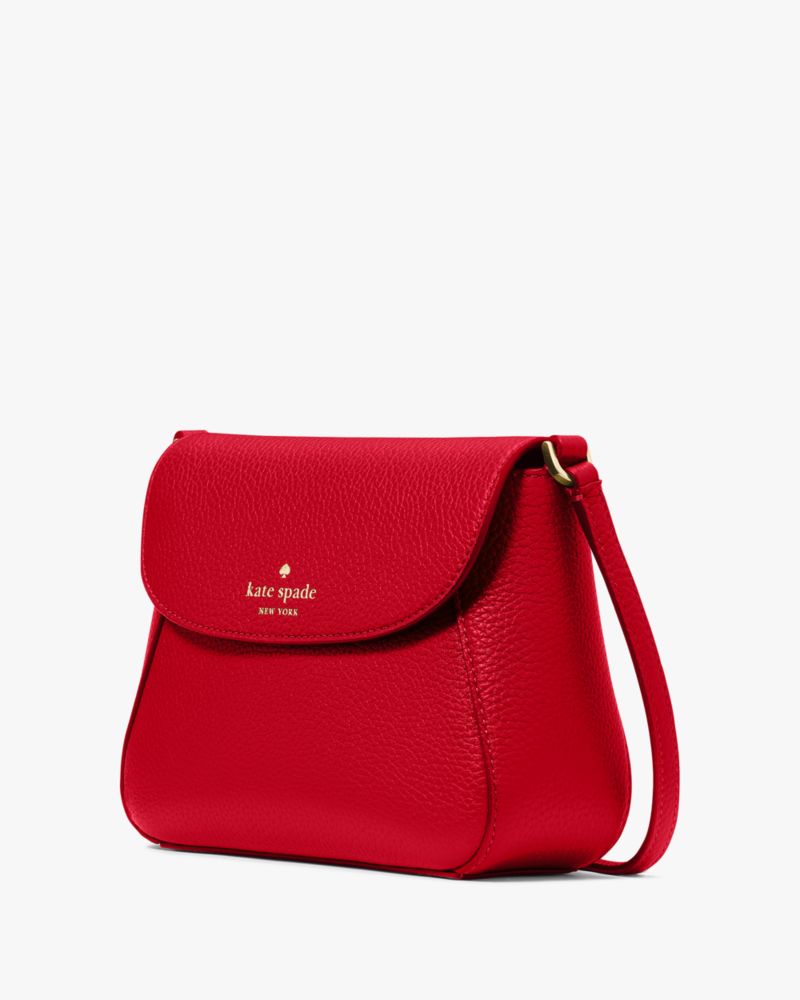 Kate Spade,Monica Small Flap Crossbody,Lining Leather,Crossbody,Logo,Word Embellishment,Piping,Lined,Casual,