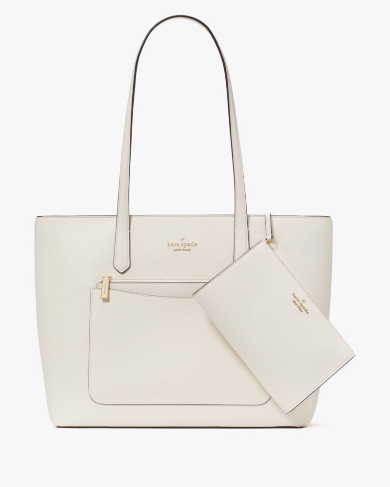 Kate Spade,Staci PVC Tote Set,Meringue