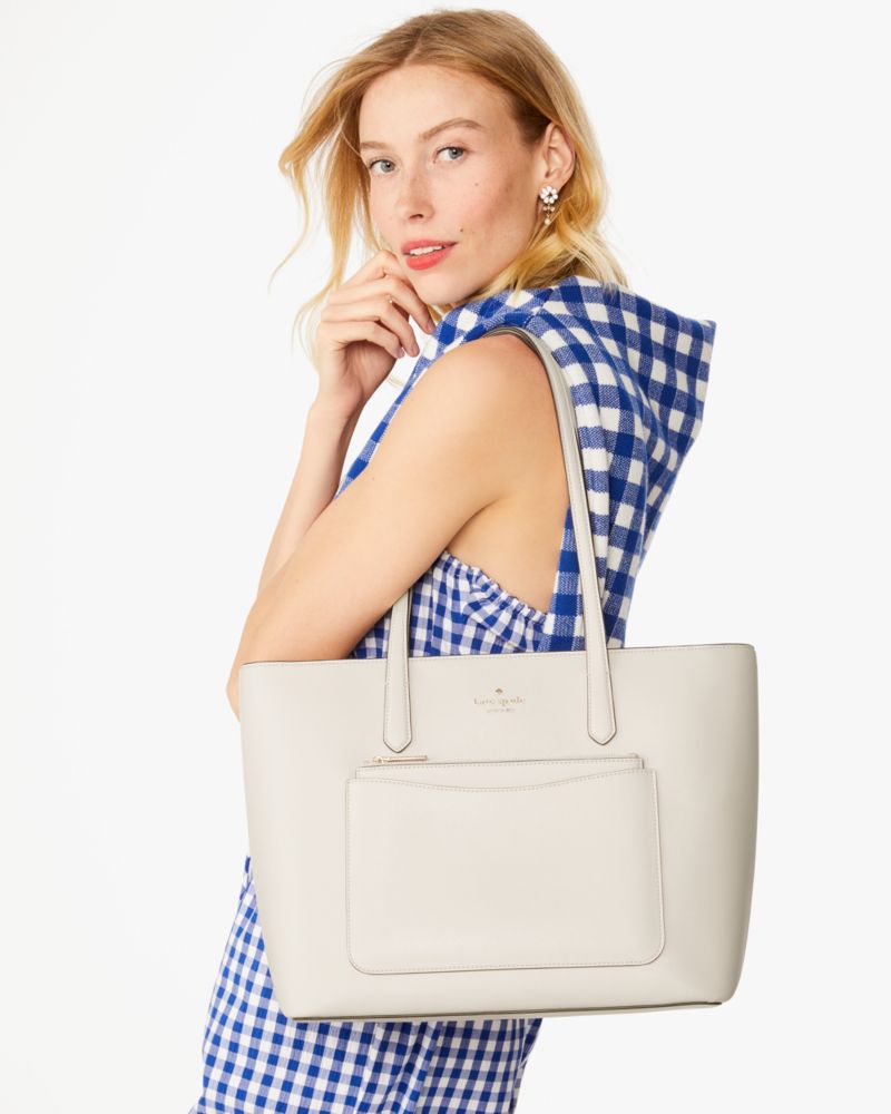 Kate Spade,Staci PVC Tote Set,Meringue