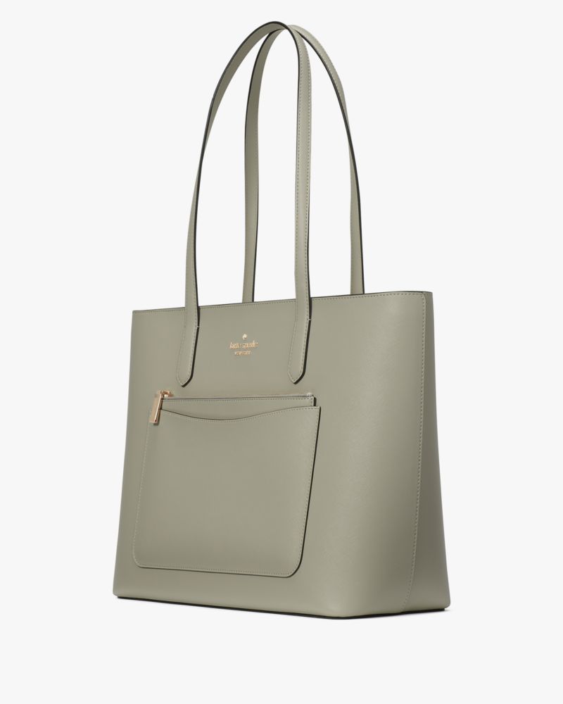 Kate Spade,Staci Large Tote Set,Tote,Pouch,PVC,Logo,Metal,Lined,Casual,