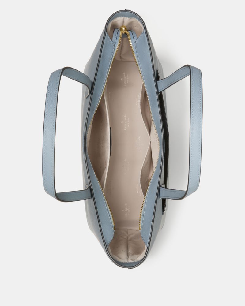 Kate Spade,Staci Large Tote Set,Tote,Pouch,PVC,Logo,Metal,Lined,Casual,