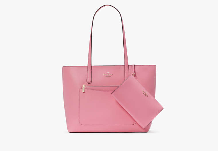 Kate Spade,Staci Tote and Wristlet 3 Piece Set,Blossom Pink image number 0
