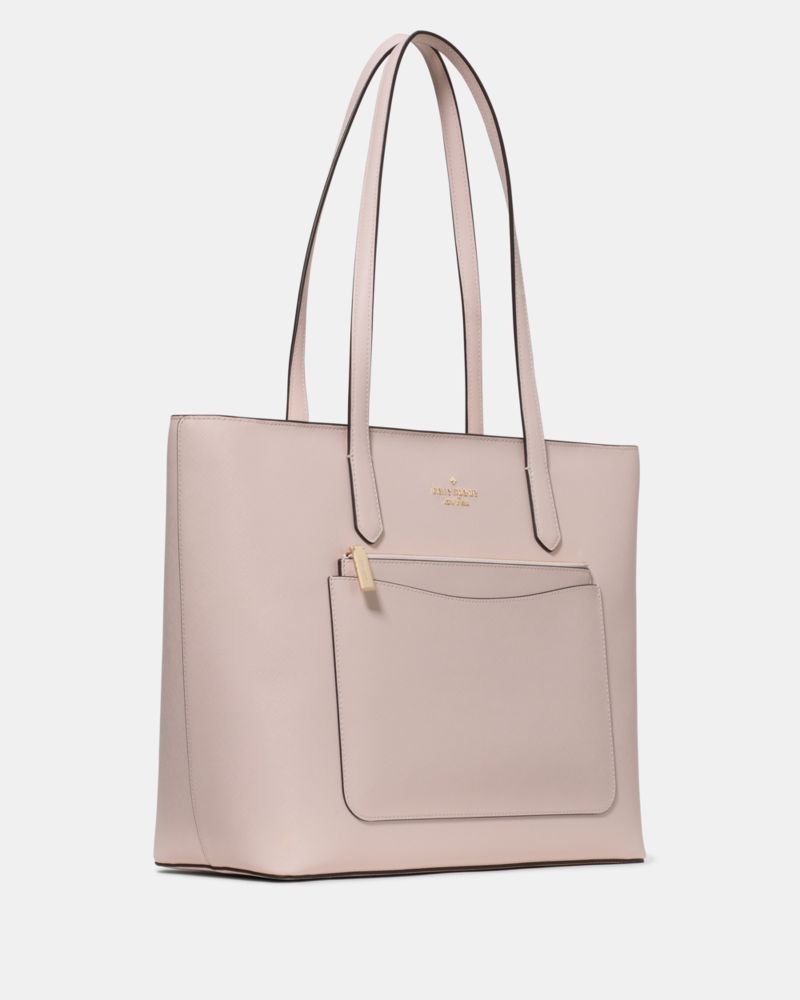 Kate Spade,Staci Large Tote Set,Tote,Pouch,PVC,Logo,Metal,Lined,Casual,Pink