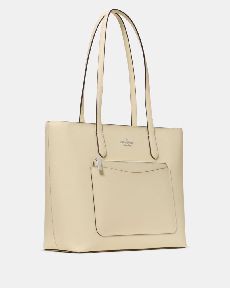 Kate Spade,Staci Large Tote Set,Tote,Pouch,PVC,Logo,Metal,Lined,Casual,