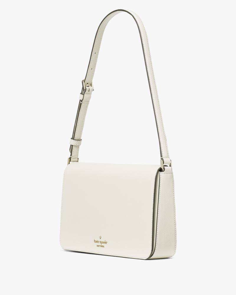 Kate Spade,Staci Flap Medium Shoulder Bag,Lining Leather,Shoulder Bag,Metal,Logo,Lined,Casual,