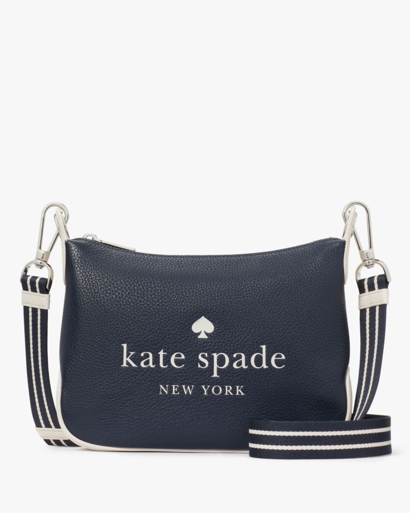 Kate Spade,Rosie Small Crossbody,Lining Leather,Crossbody,Stripe,Lined,Casual,