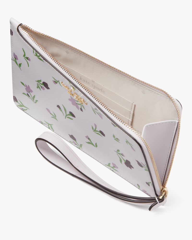 Kate Spade,Staci Graceful Floral Ditsy Medium L-Zip Wristlet,