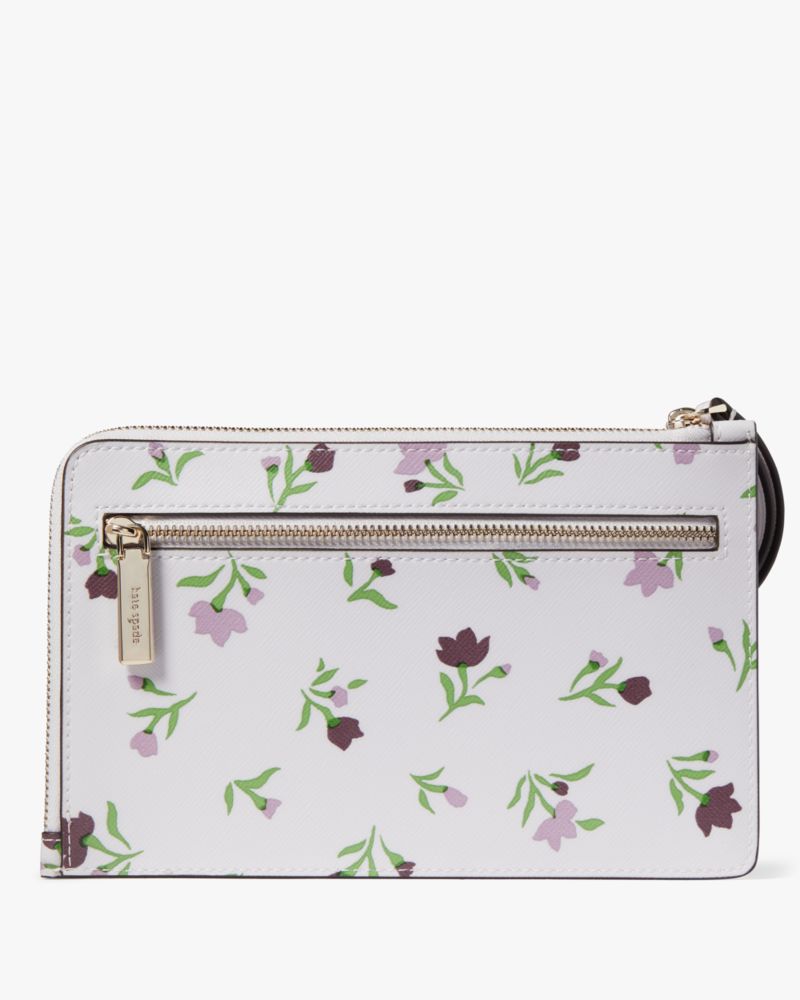 Kate Spade,Staci Graceful Floral Ditsy Medium L-Zip Wristlet,