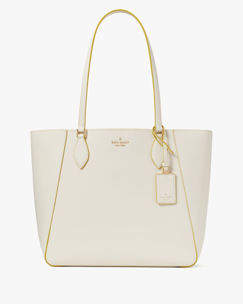 Kate Spade Poppy Tote-Bag aus edlem, genarbten Leder, offen