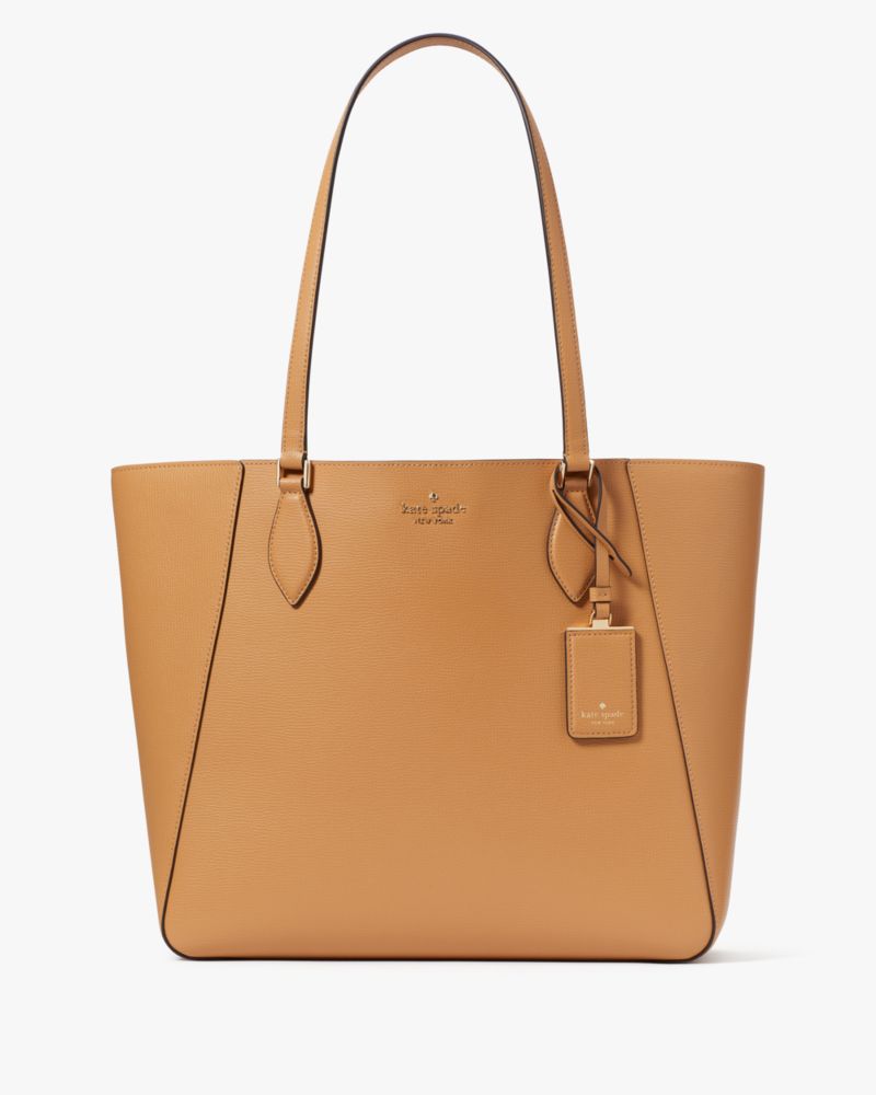 Kate Spade Poppy Tote-Bag aus edlem, genarbten Leder, offen