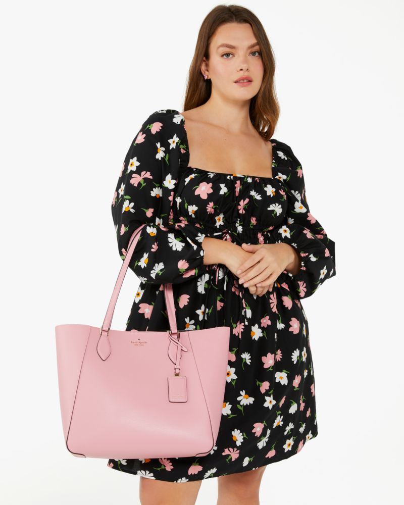 Kate Spade,Poppy Tote,Bright Carnation Multi