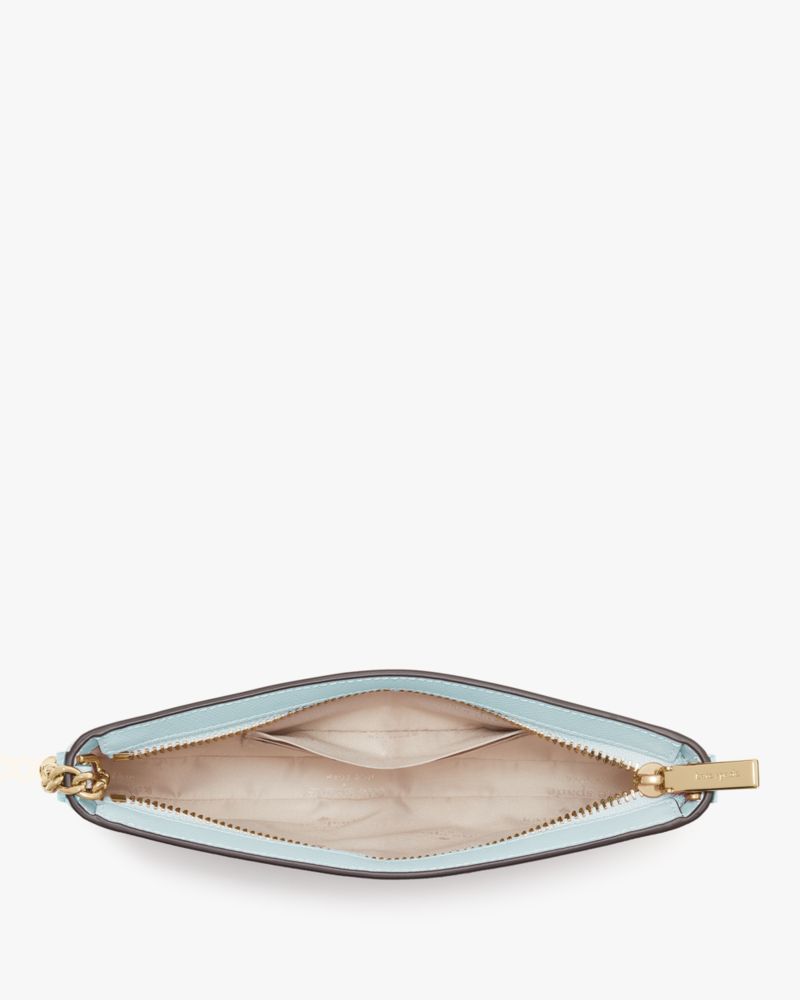 Kate Spade,Madison Lilly Pochette,Pouch,Metal,Logo,Gold Metal,Casual,Blue