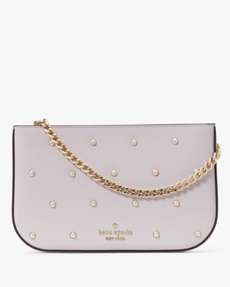 Kate Spade,Madison Studded Pearls Pochette,Pearl,