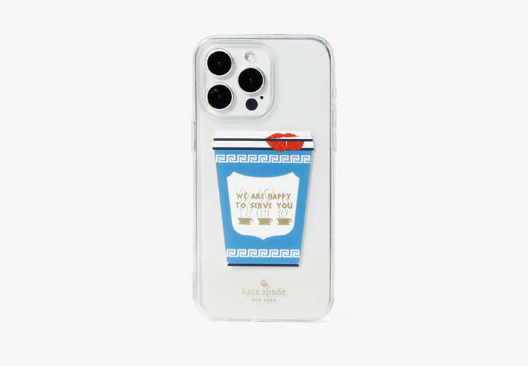 Kate Spade,Coffee Break iPhone 15 Pro Max Case,Clear image number 0