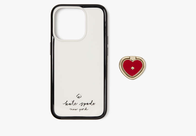 Kate Spade,Heart Stability Ring and Case iPhone 15 Pro,Multi image number 0