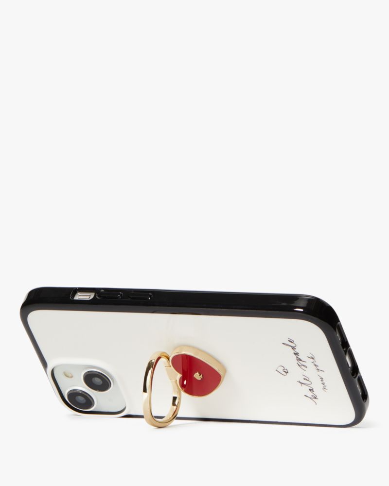 Kate Spade,Heart Stability Ring and Case iPhone 15,