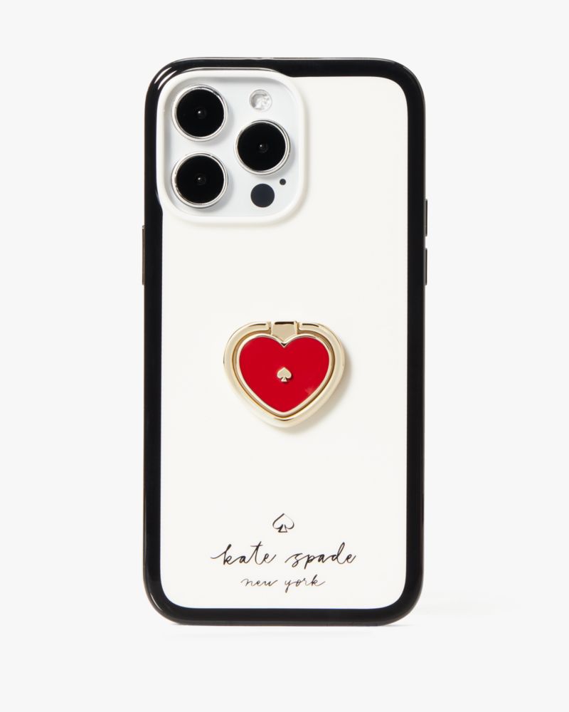 Kate Spade, Heart Stability Ring and Case iPhone 14 Pro,