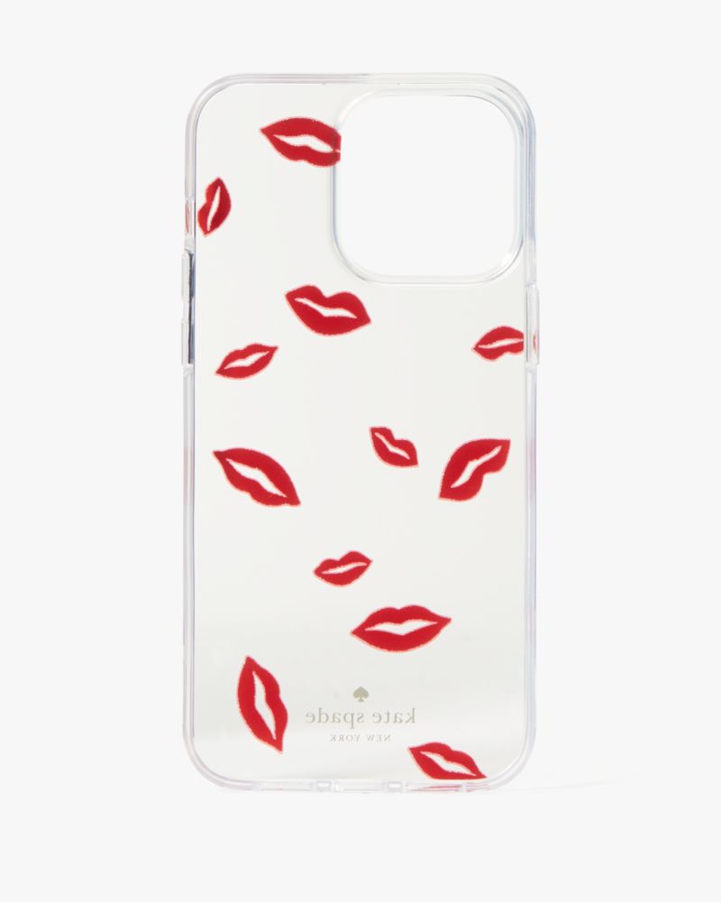 Kate Spade,Lip Toss Printed iPhone 15 Pro Max Case,