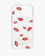 Kate Spade,Lip Toss Printed iPhone 15 Pro Max Case,Clear