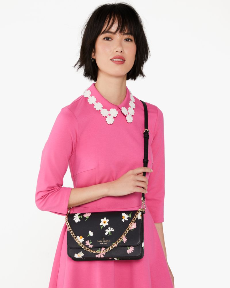 Kate Spade,Madison Floral Waltz Flap Convertible Crossbody,