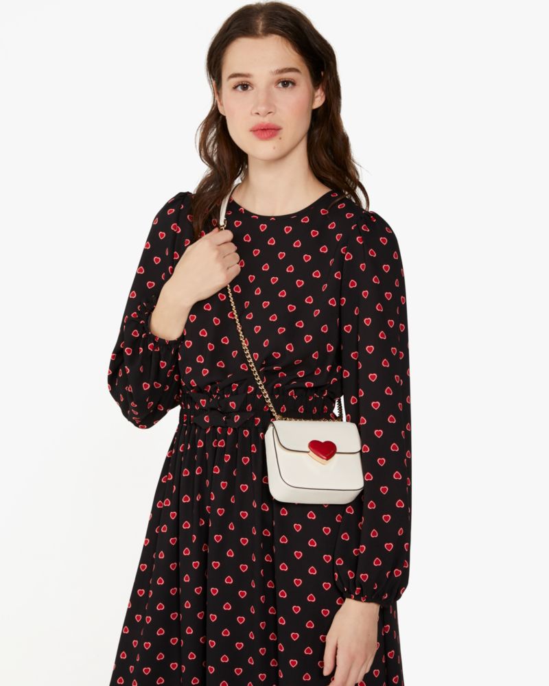 Kate Spade,Heart Hardware Micro Flap Crossbody,