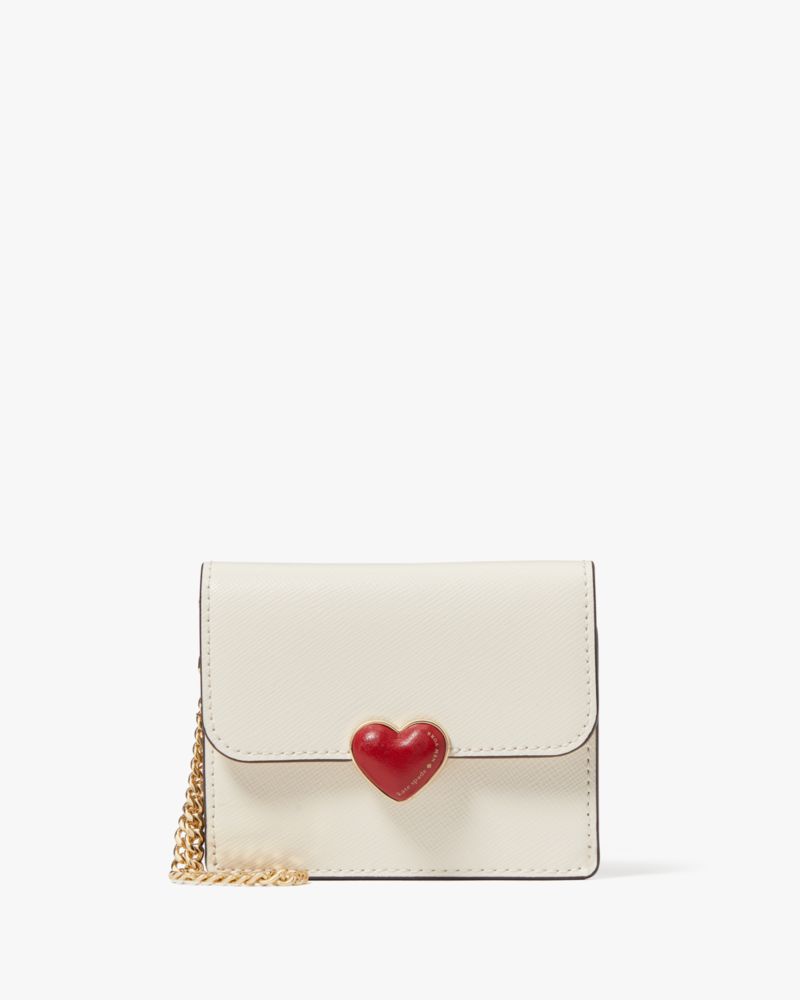 Kate Spade,Heart Hardware Small Flap Card Holder,