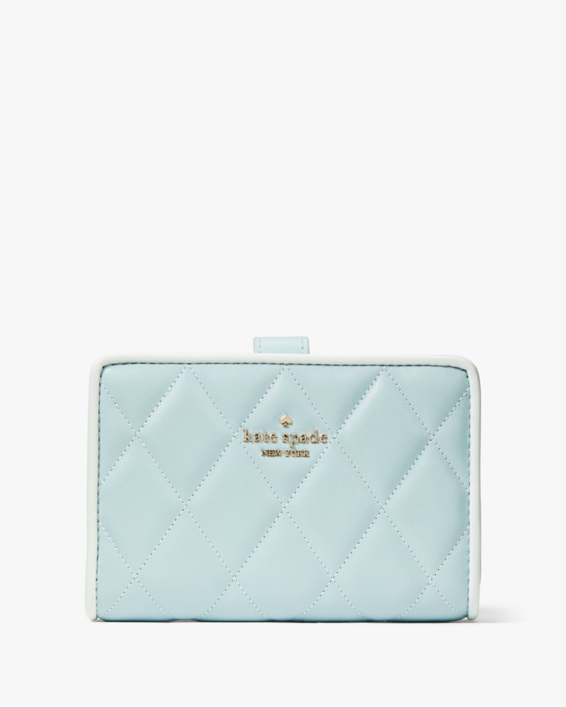 Kate Spade,キャリー  ミディアム コンパクトバイフォールド ウォレット,財布小物,ワイルドセージマルチ