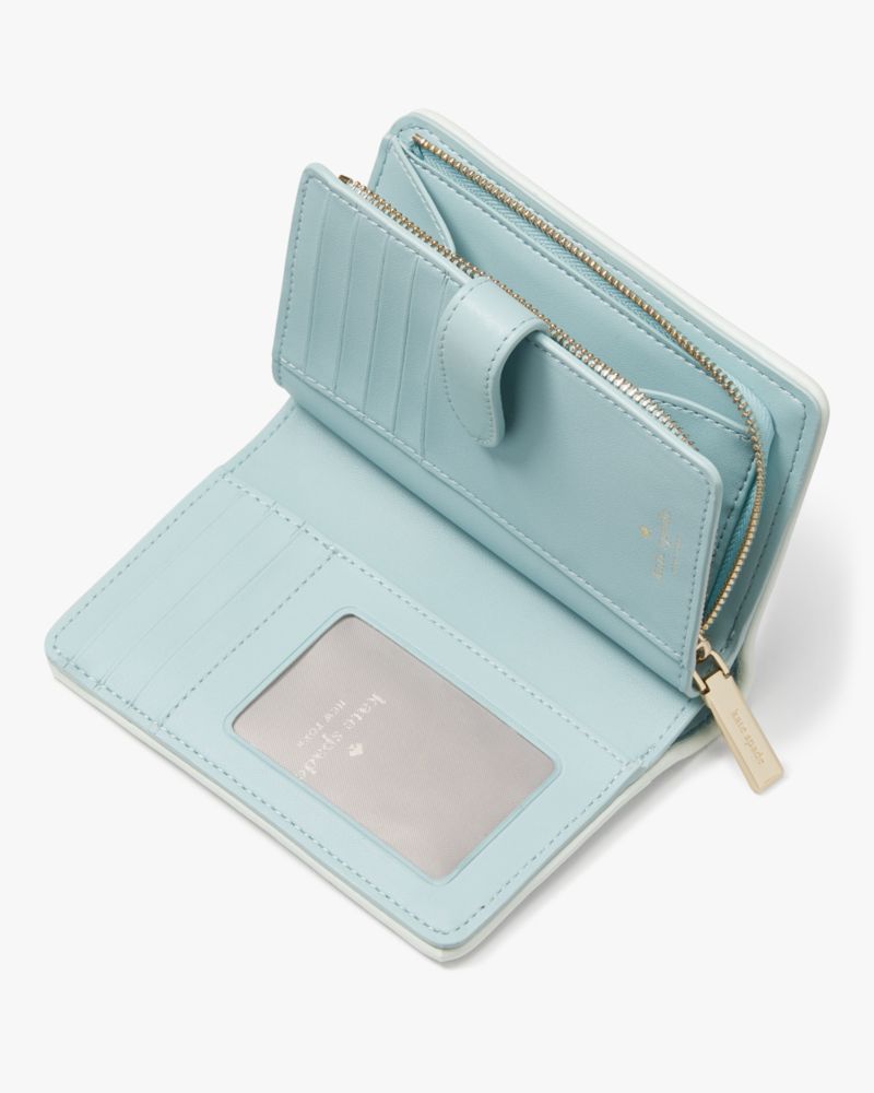 Kate Spade Carey Medium Compartment Bifold Wallet , COLOR: Turquoise , NWT