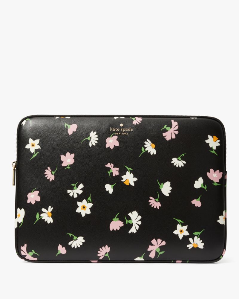 Kate Spade,マディソン フローラル ワルツ プリント ユニバーサル ラップトップ スリーブ,テック,ブラックマルチ