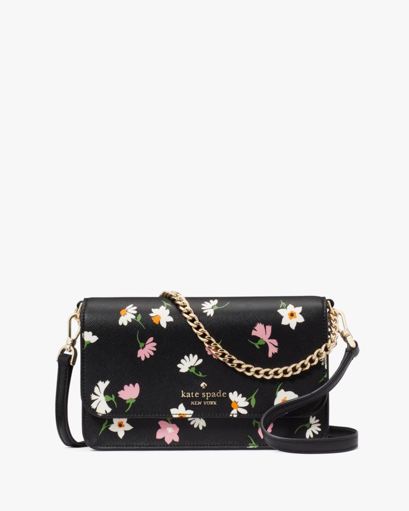 Kate Spade,Madison Floral Waltz Small Flap Crossbody,