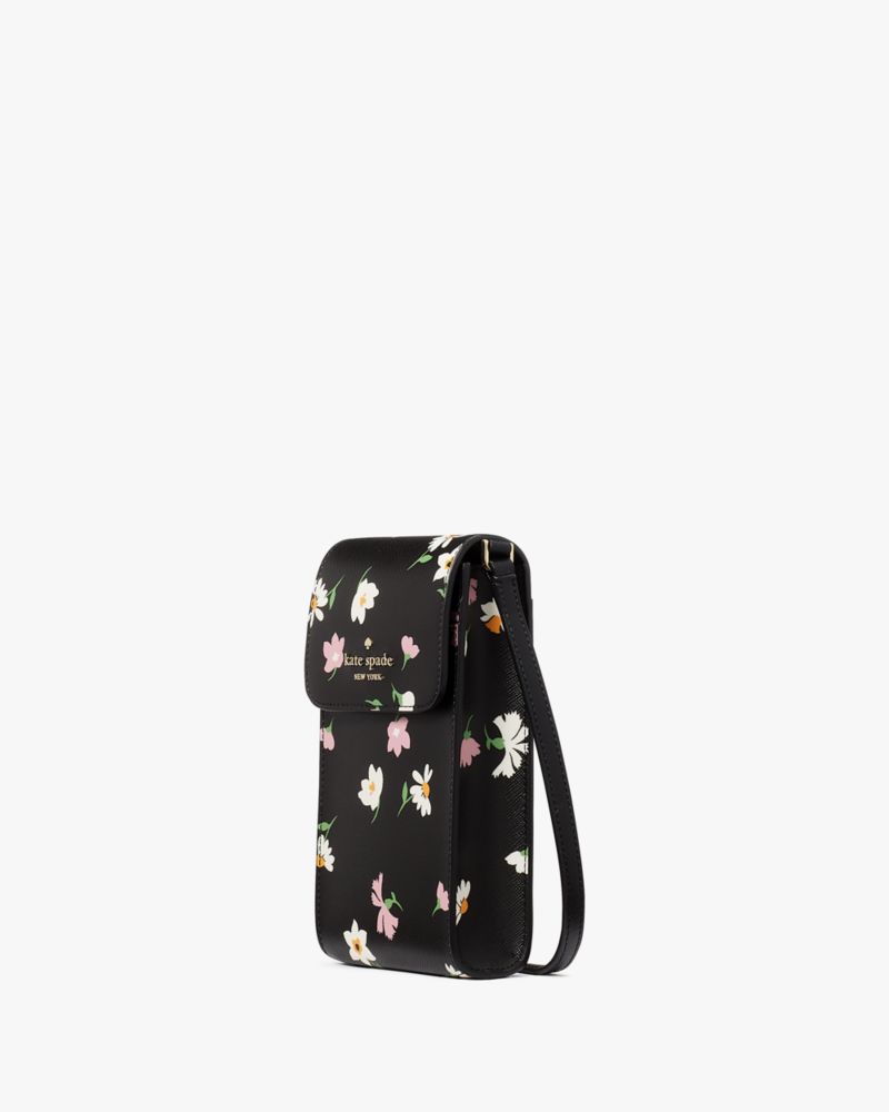 Kate Spade,Madison Floral Waltz North South Crossbody,Black Multi