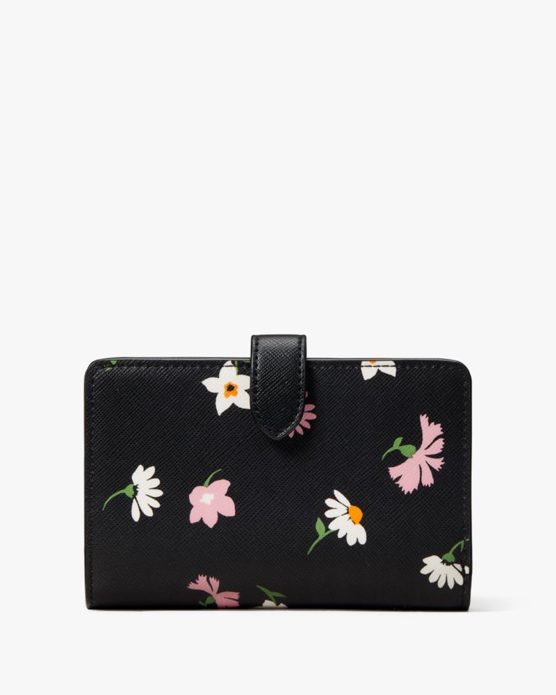 Kate Spade,Madison Floral Waltz Medium Compact Bifold Wallet,