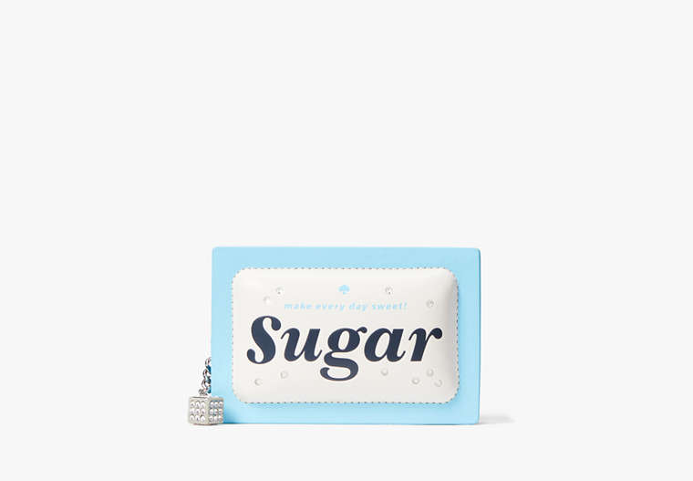 Kate Spade,Coffee Break 3D Sugar Packet Small Card Holder,Cream Multi image number 0
