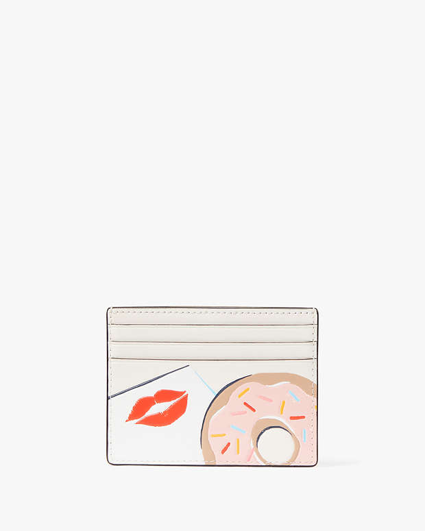 Coffee Break Donut Small Slim Card Holder | Kate Spade NL