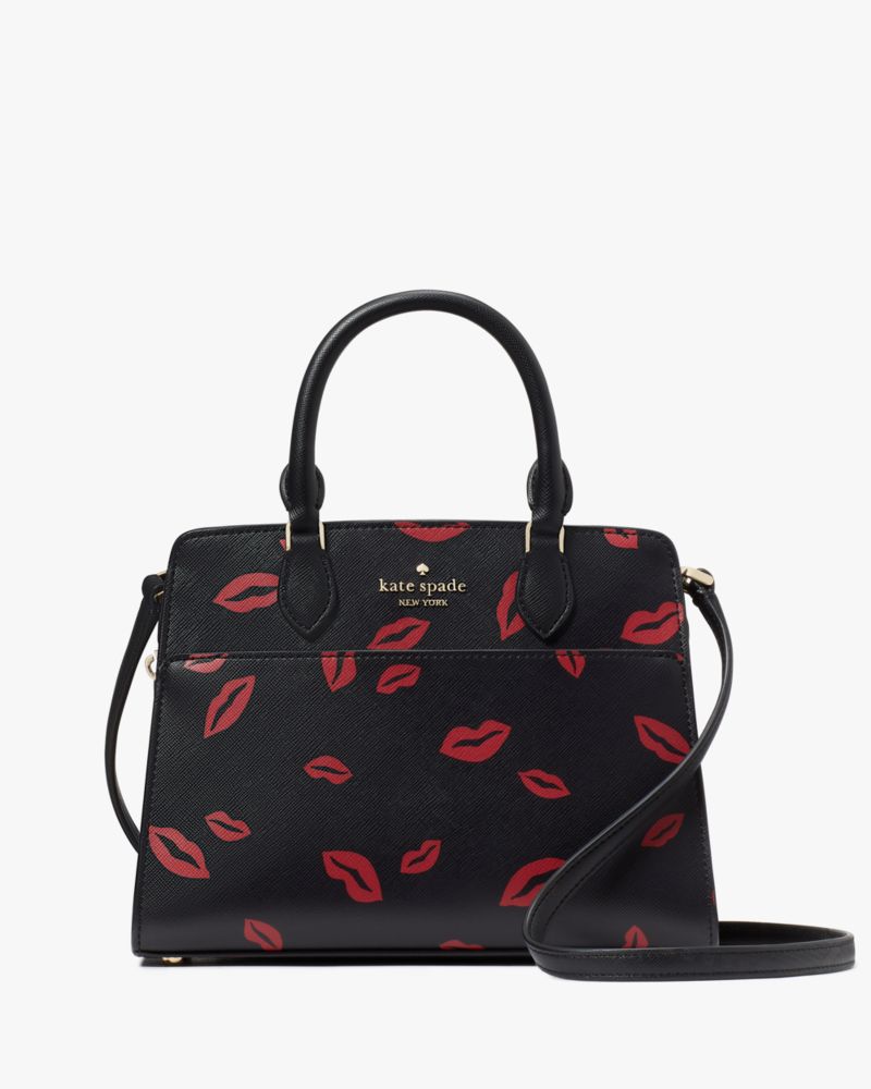 Kate Spade,Madison Lip Toss Small Satchel,Black