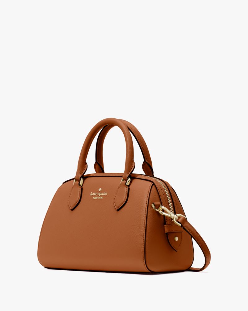 Kate Spade,Madison Saffiano Leather Duffle Crossbody,Cavern Clay