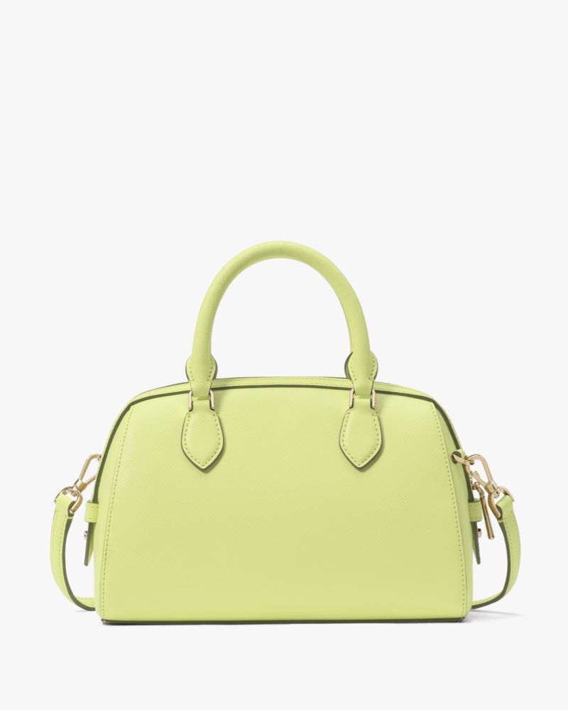 Kate Spade,Madison Small Dolly Duffle Crossbody Bag,Lining Leather,Crossbody,Metal,Logo,Lined,Work,Green