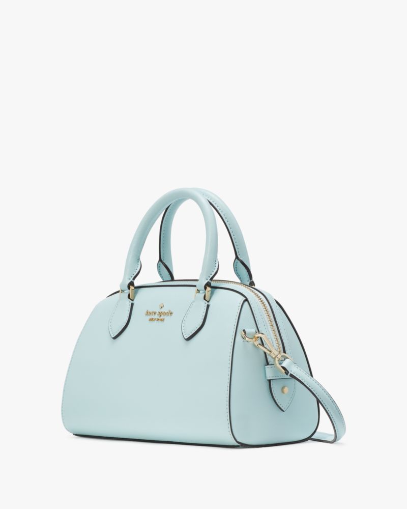 Kate Spade,Madison Saffiano Leather Duffle Crossbody,Blue Glow