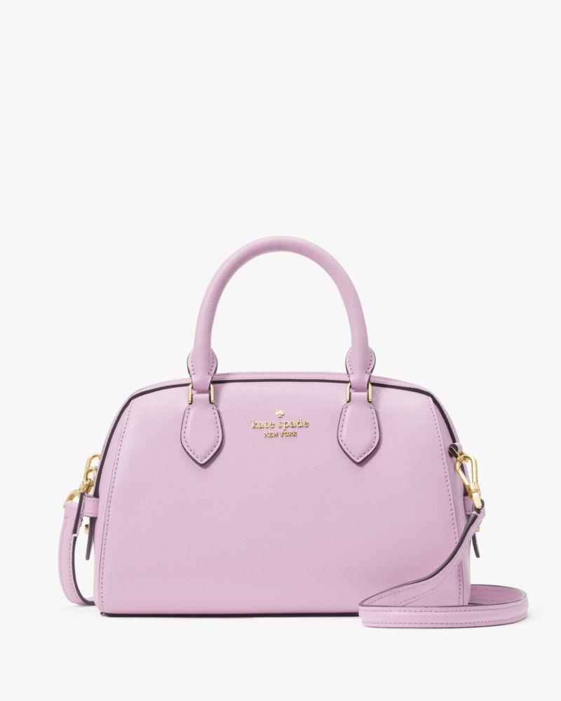 Kate Spade,Madison Saffiano Leather Small Duffle Crossbody,Lining Leather,Crossbody,Logo,Metal,Lined,Work,