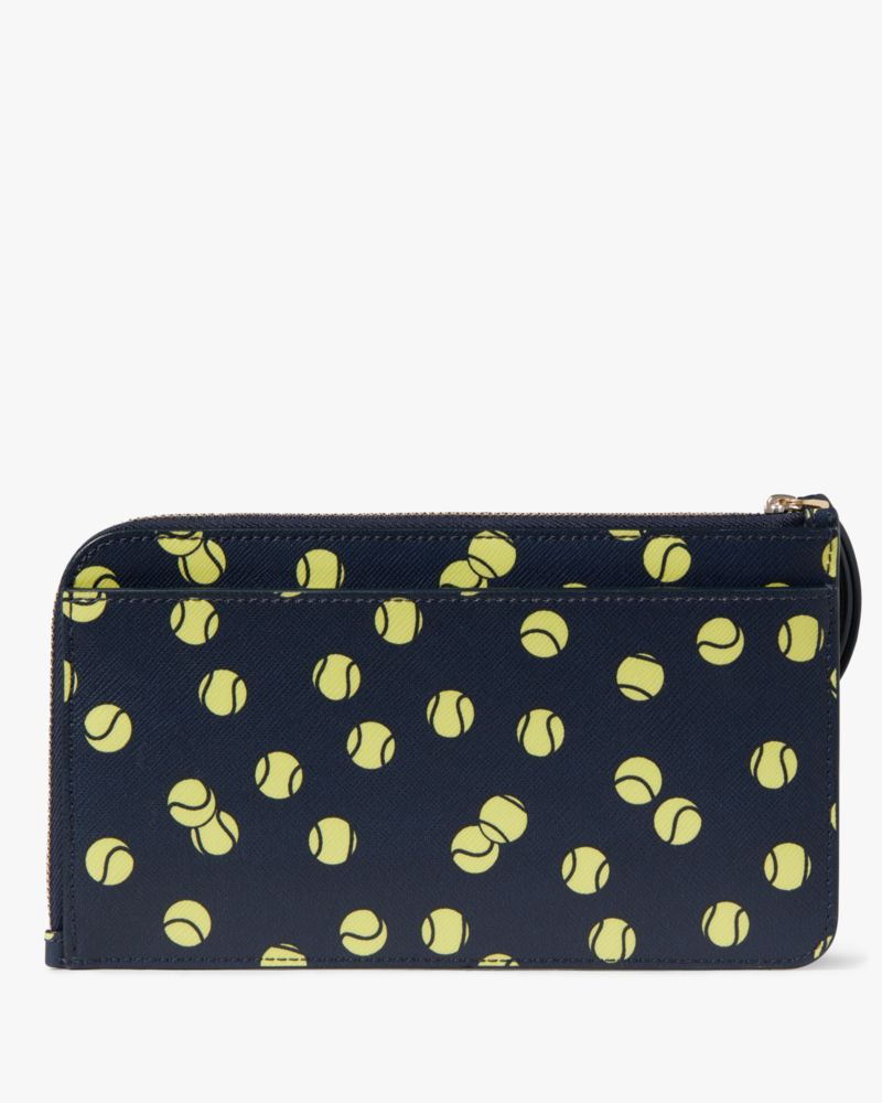 Kate Spade,ルーシー テニス トス プリント ミディアム L-ジップ リスレット,全てのアウトレット,ブレザーブルーマルチ