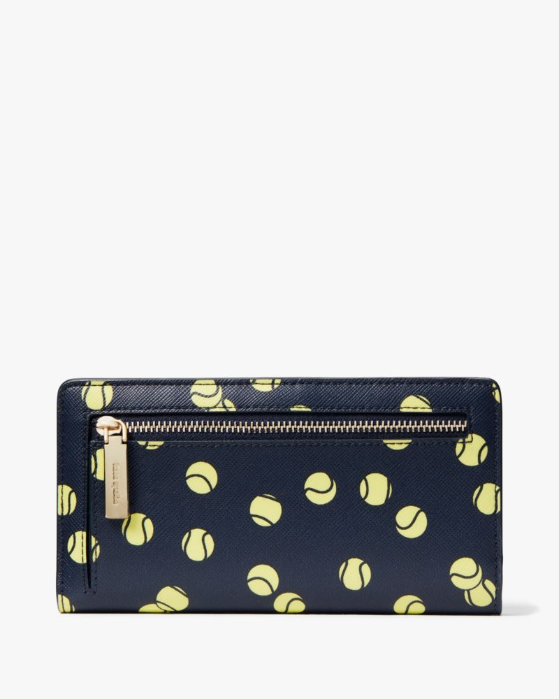 Kate Spade,Tennis Toss Large Slim Bifold Wallet,