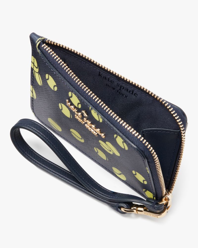 Kate Spade,Tennis Printed Small Card Holder Wristlet,