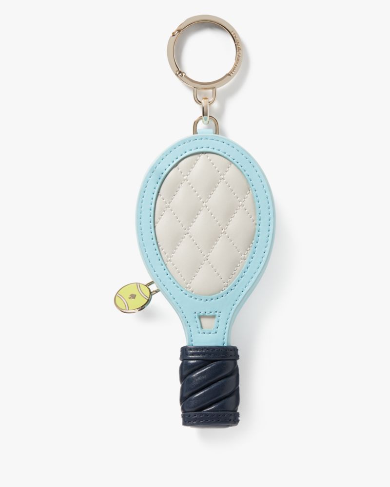 Kate Spade,Grand Slam Small 3D Tennis Racquet Coin Purse,Blue Multicolor