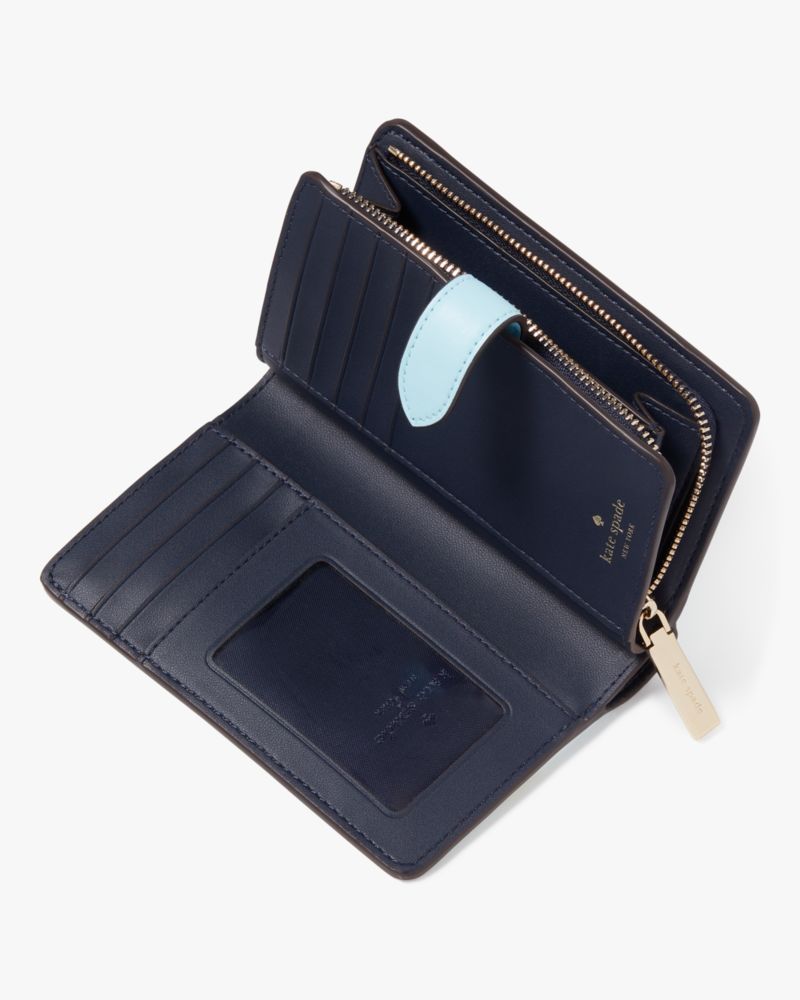 Kate Spade,Grand Slam Medium Compact Bifold Wallet,Multi