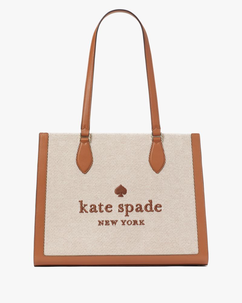 Kate Spade,エリー キャンバス ラージ トート,バッグ,ウォームジンジャーブレッド