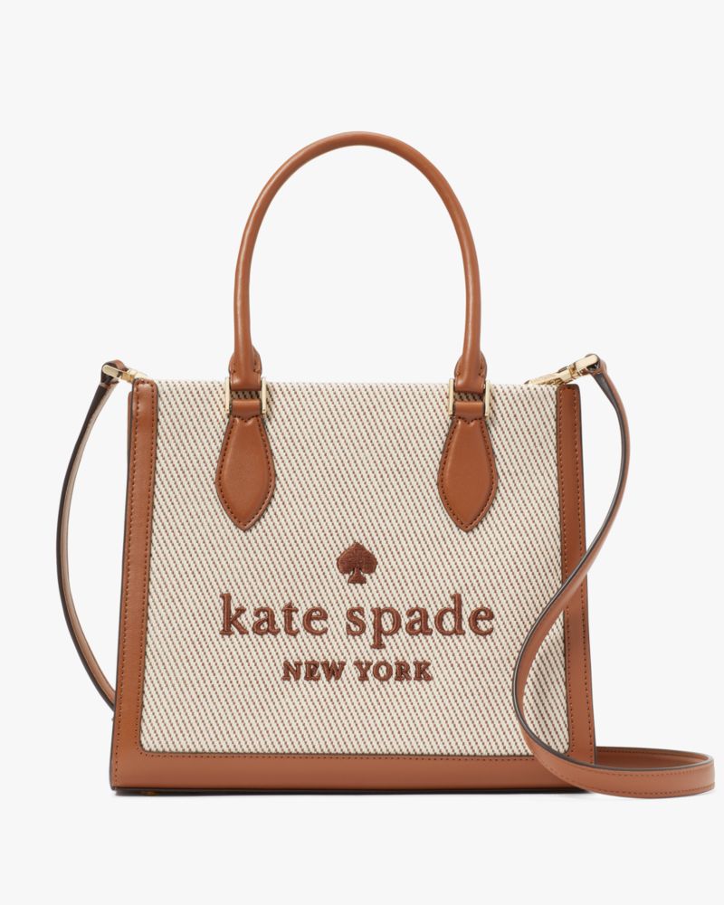 ウール極美品✨Kate spade トートバッグ エラ ウール キャンバス グレー